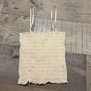 Oak + Fort Ruffled Tank Top - Butter Yellow, XS